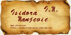 Isidora Manjević vizit kartica
